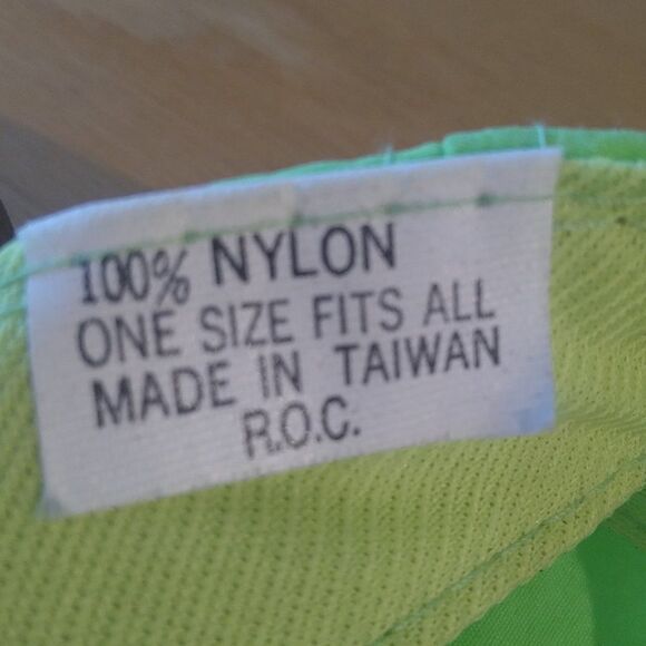 Vintage 90s Neon Green Blank Snap Back Hat - Picture 7 of 7